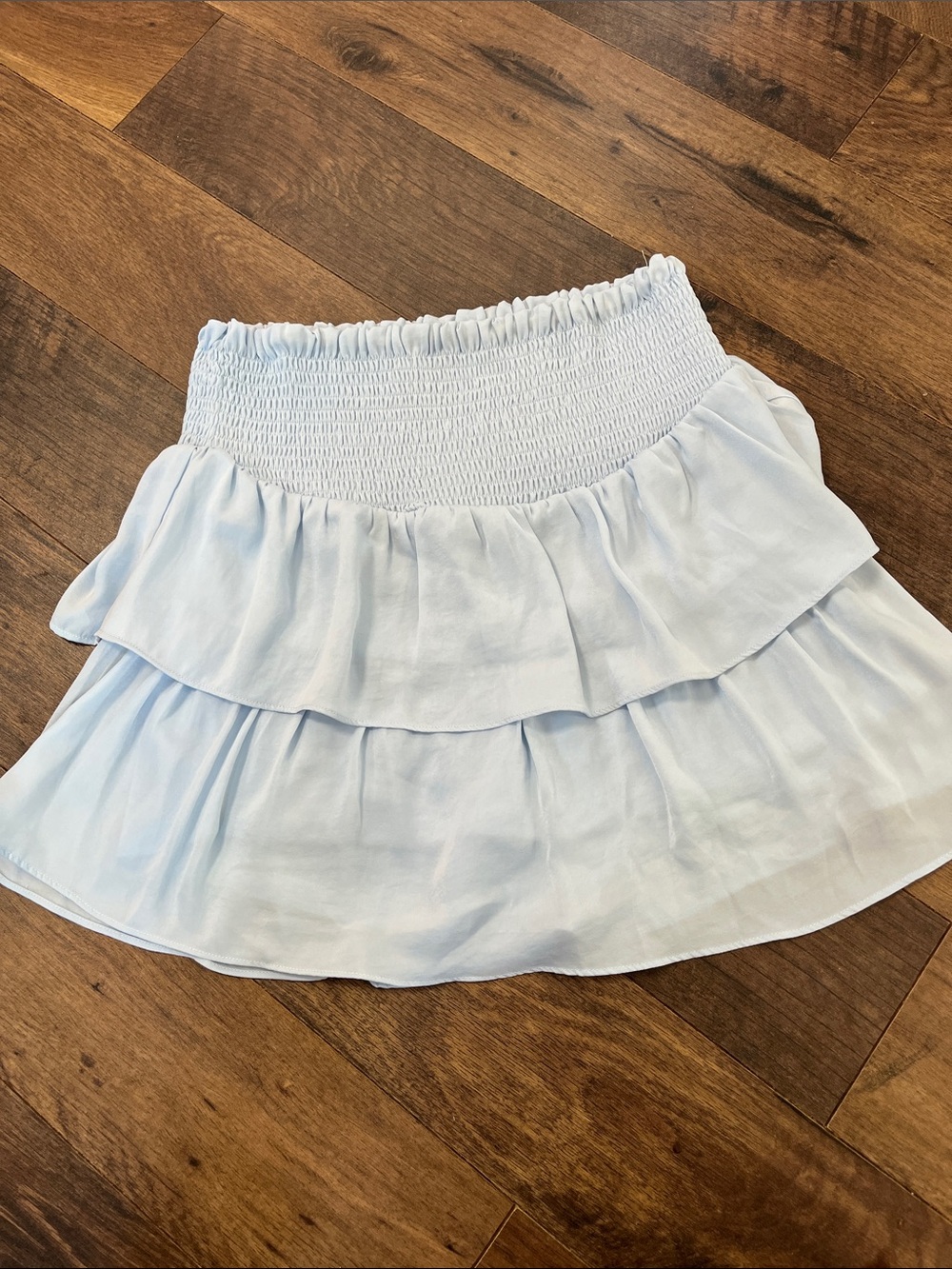 Altar’D State Ladies light Blue Tiered Smocked Waist Skirt size Medium
